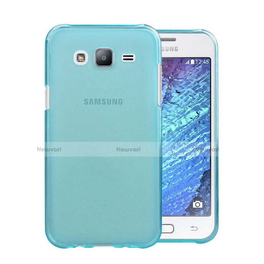 Ultra Slim Transparent TPU Soft Case for Samsung Galaxy J5 SM-J500F Sky Blue