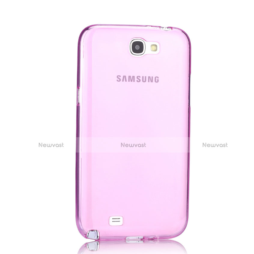 Ultra Slim Transparent TPU Soft Case for Samsung Galaxy Note 2 N7100 N7105 Pink