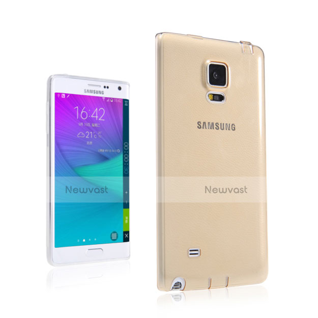 Ultra Slim Transparent TPU Soft Case for Samsung Galaxy Note Edge SM-N915F Gold