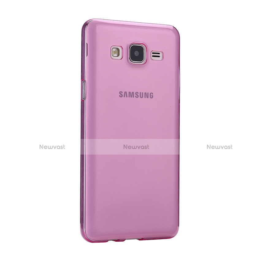 Ultra Slim Transparent TPU Soft Case for Samsung Galaxy On5 G550FY Pink