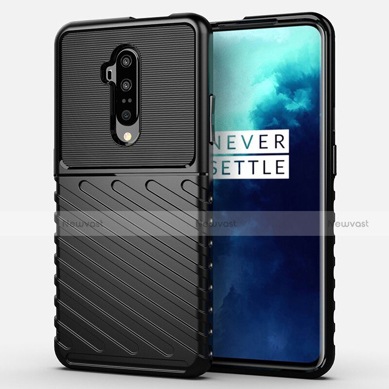 Ultra-thin Silicone Gel Soft Case 360 Degrees Cover A01 for OnePlus 7T Pro Black