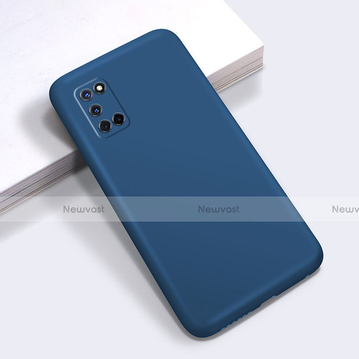 Ultra-thin Silicone Gel Soft Case 360 Degrees Cover C01 for Oppo A72 Blue