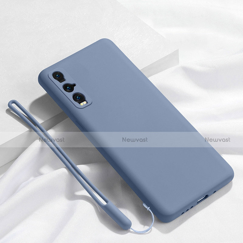 Ultra-thin Silicone Gel Soft Case 360 Degrees Cover C01 for Oppo Find X2 Gray