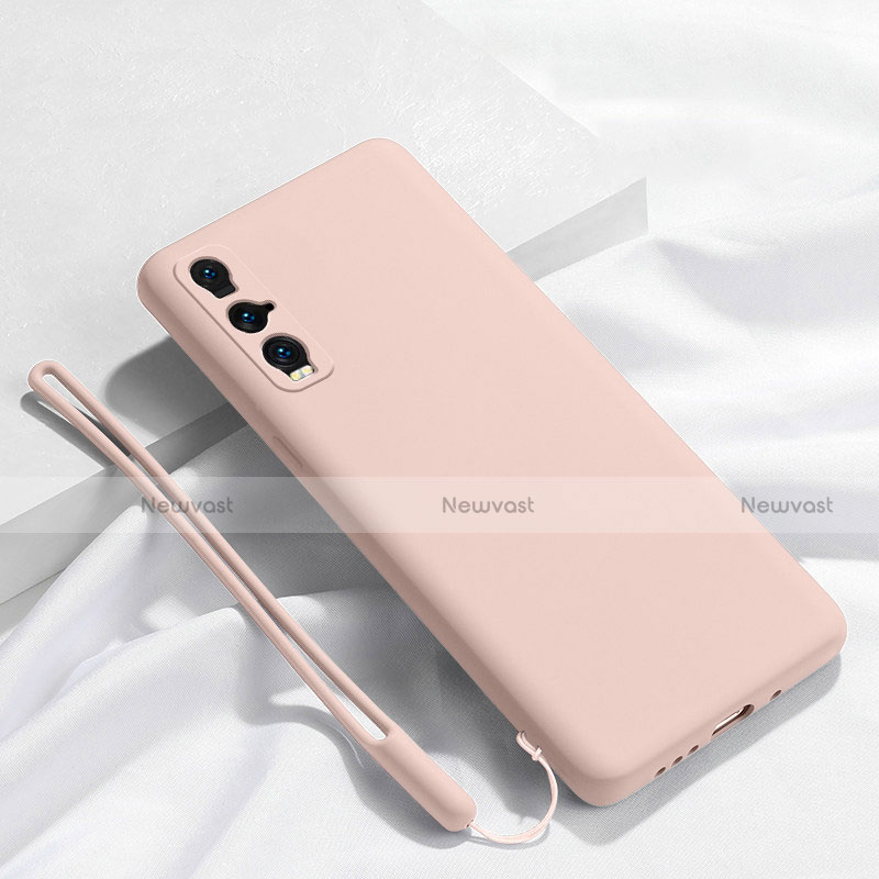 Ultra-thin Silicone Gel Soft Case 360 Degrees Cover C01 for Oppo Find X2 Pink