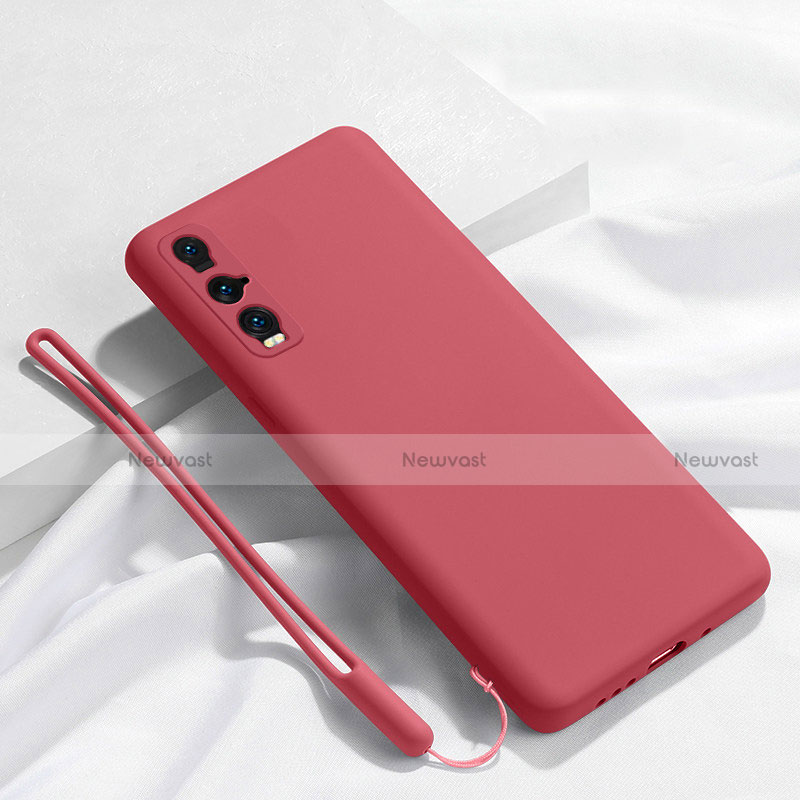 Ultra-thin Silicone Gel Soft Case 360 Degrees Cover C01 for Oppo Find X2 Red Wine