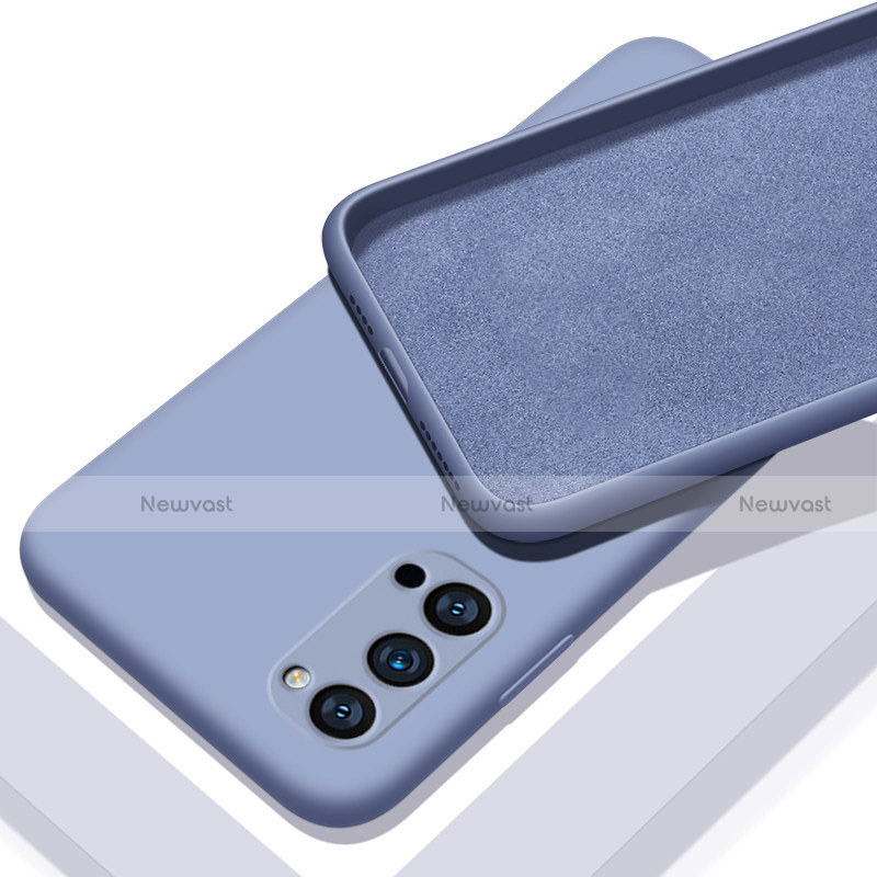 Ultra-thin Silicone Gel Soft Case 360 Degrees Cover C01 for Oppo Reno4 5G Gray