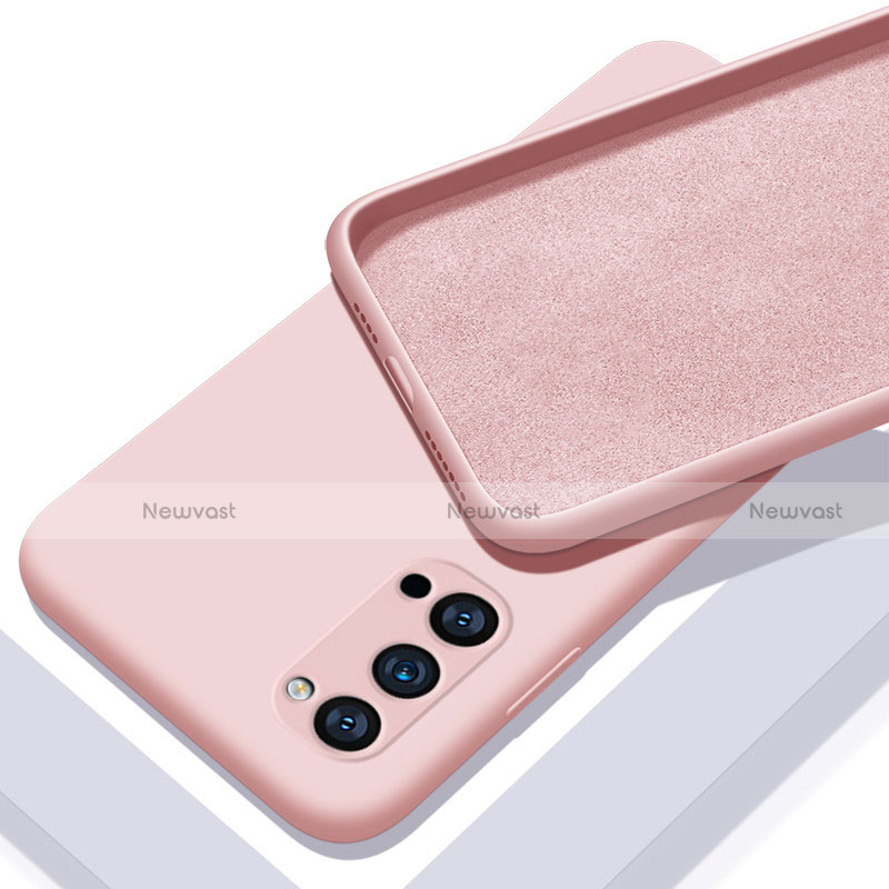 Ultra-thin Silicone Gel Soft Case 360 Degrees Cover C01 for Oppo Reno4 5G Pink