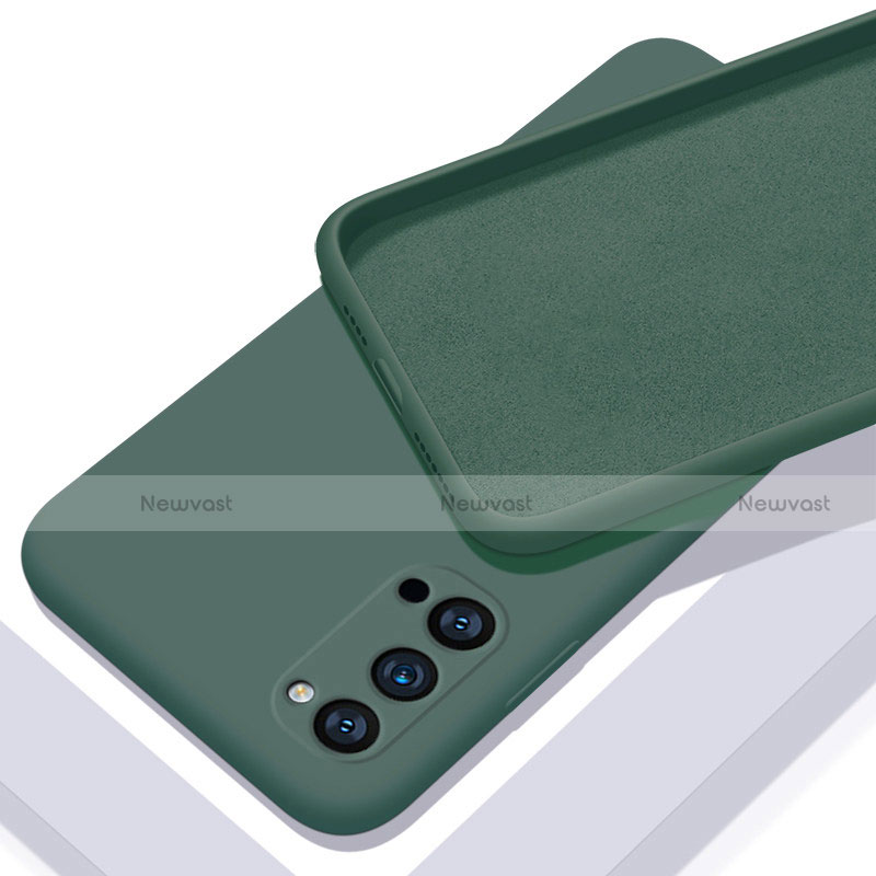 Ultra-thin Silicone Gel Soft Case 360 Degrees Cover C01 for Oppo Reno4 Pro 5G Green