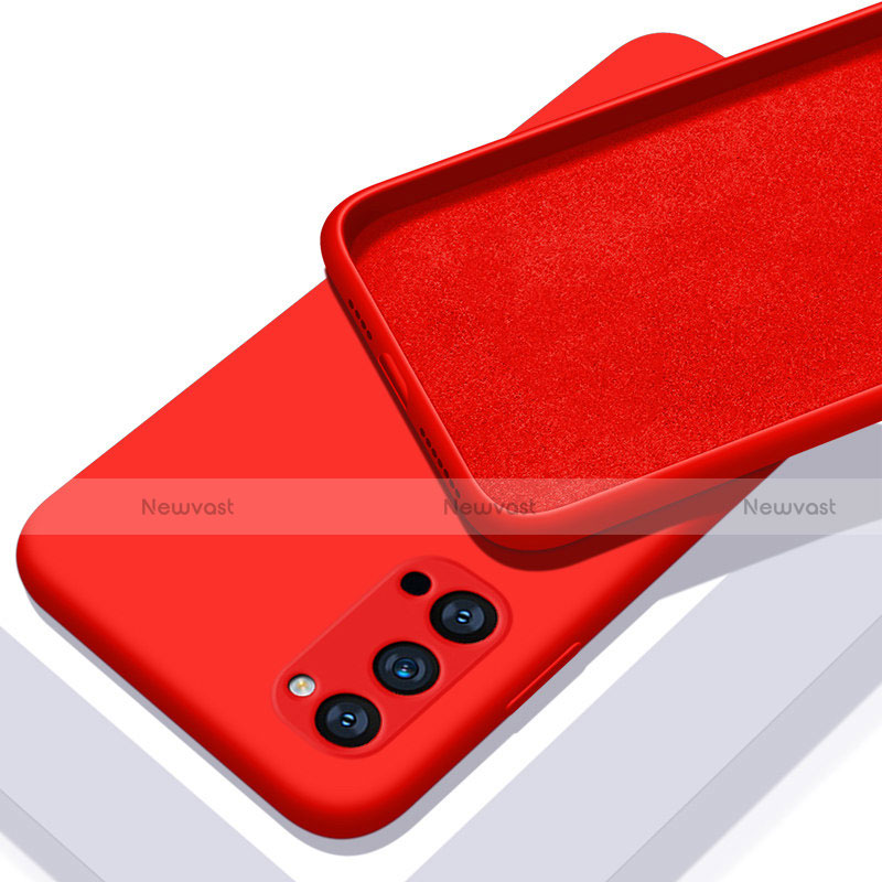 Ultra-thin Silicone Gel Soft Case 360 Degrees Cover C01 for Oppo Reno4 Pro 5G Red