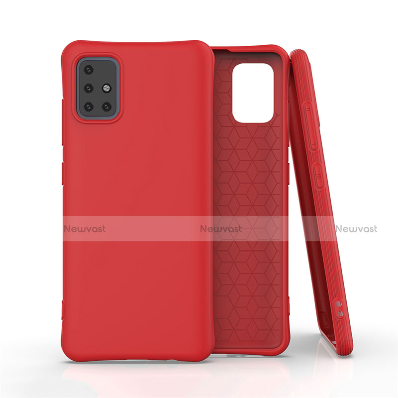 Ultra-thin Silicone Gel Soft Case 360 Degrees Cover C01 for Samsung Galaxy A51 5G Red