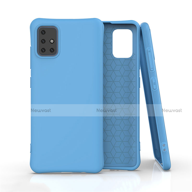 Ultra-thin Silicone Gel Soft Case 360 Degrees Cover C01 for Samsung Galaxy A51 5G Sky Blue