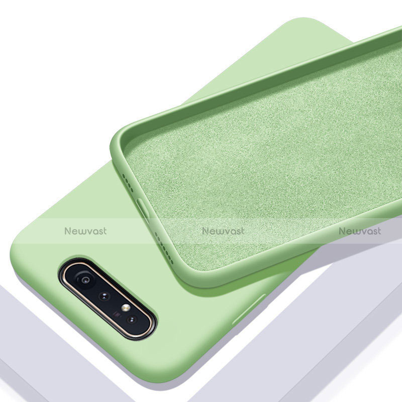 Ultra-thin Silicone Gel Soft Case 360 Degrees Cover C01 for Samsung Galaxy A80 Green