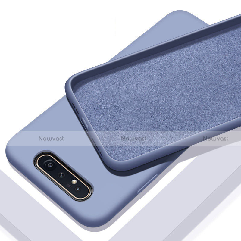 Ultra-thin Silicone Gel Soft Case 360 Degrees Cover C01 for Samsung Galaxy A80 Purple