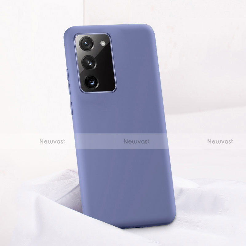 Ultra-thin Silicone Gel Soft Case 360 Degrees Cover C01 for Samsung Galaxy Note 20 5G Lavender Gray