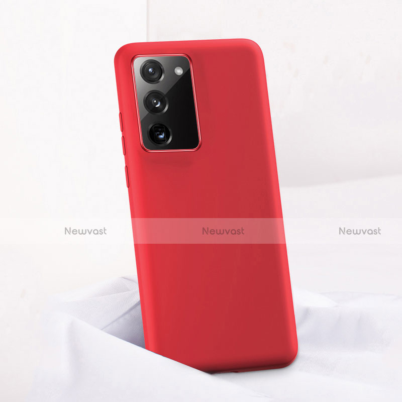 Ultra-thin Silicone Gel Soft Case 360 Degrees Cover C01 for Samsung Galaxy Note 20 5G Red