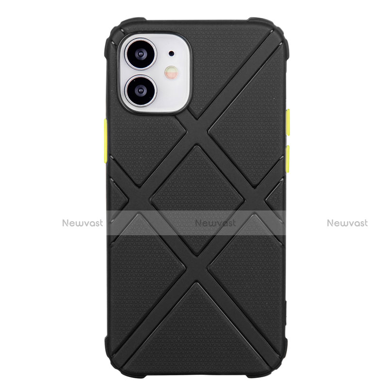 Ultra-thin Silicone Gel Soft Case 360 Degrees Cover C02 for Apple iPhone 12 Mini Black