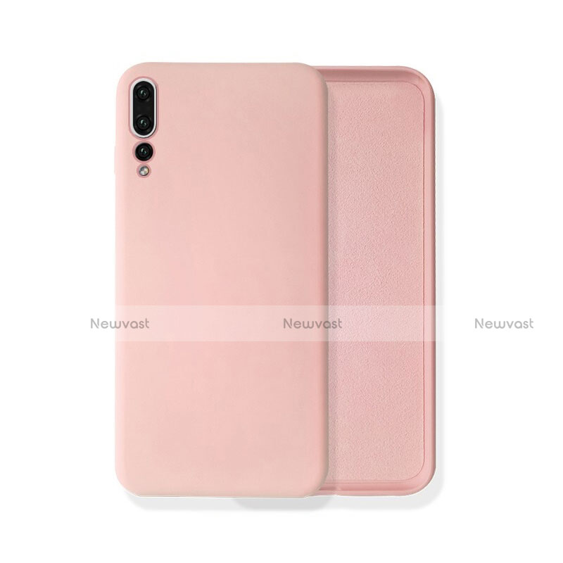 Ultra-thin Silicone Gel Soft Case 360 Degrees Cover C02 for Huawei P20 Pro Pink
