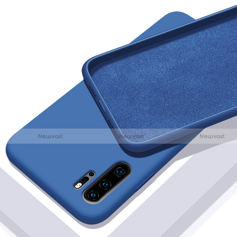 Ultra-thin Silicone Gel Soft Case 360 Degrees Cover C02 for Huawei P30 Pro Blue