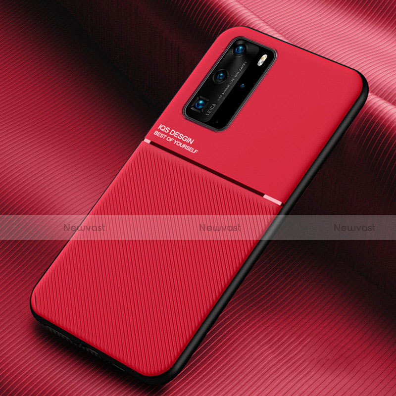 Ultra-thin Silicone Gel Soft Case 360 Degrees Cover C02 for Huawei P40 Pro Red