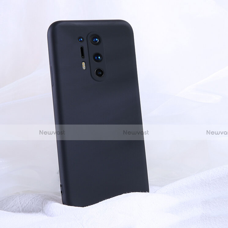 Ultra-thin Silicone Gel Soft Case 360 Degrees Cover C02 for OnePlus 8 Pro Black
