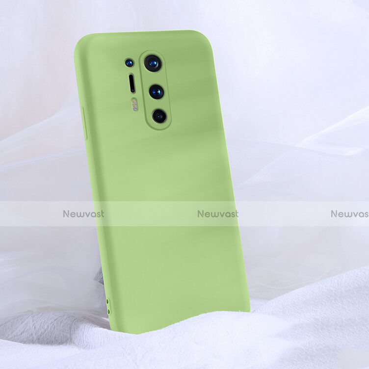 Ultra-thin Silicone Gel Soft Case 360 Degrees Cover C02 for OnePlus 8 Pro Green