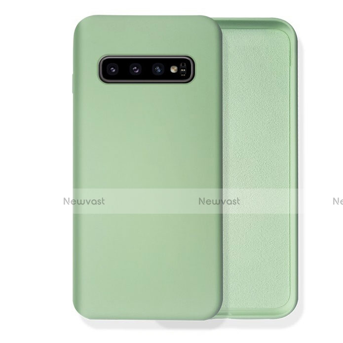 Ultra-thin Silicone Gel Soft Case 360 Degrees Cover C02 for Samsung Galaxy S10 5G Green