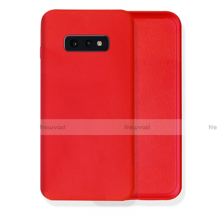 Ultra-thin Silicone Gel Soft Case 360 Degrees Cover C02 for Samsung Galaxy S10 5G Red