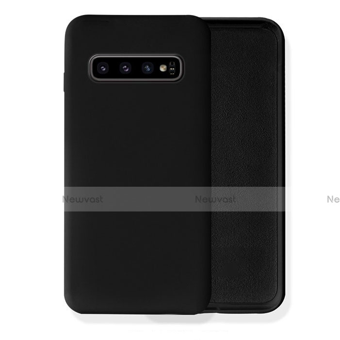 Ultra-thin Silicone Gel Soft Case 360 Degrees Cover C02 for Samsung Galaxy S10 Black
