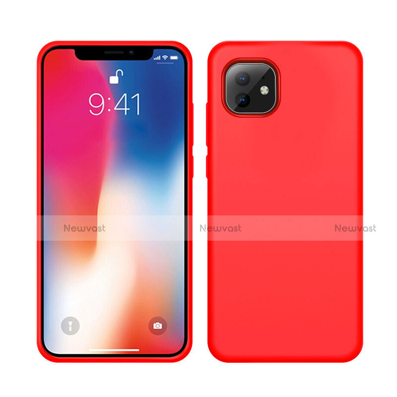 Ultra-thin Silicone Gel Soft Case 360 Degrees Cover C03 for Apple iPhone 11 Red