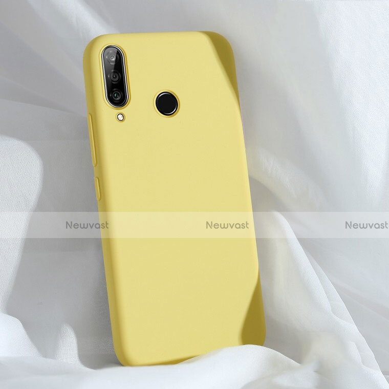 Ultra-thin Silicone Gel Soft Case 360 Degrees Cover C03 for Huawei P30 Lite Yellow