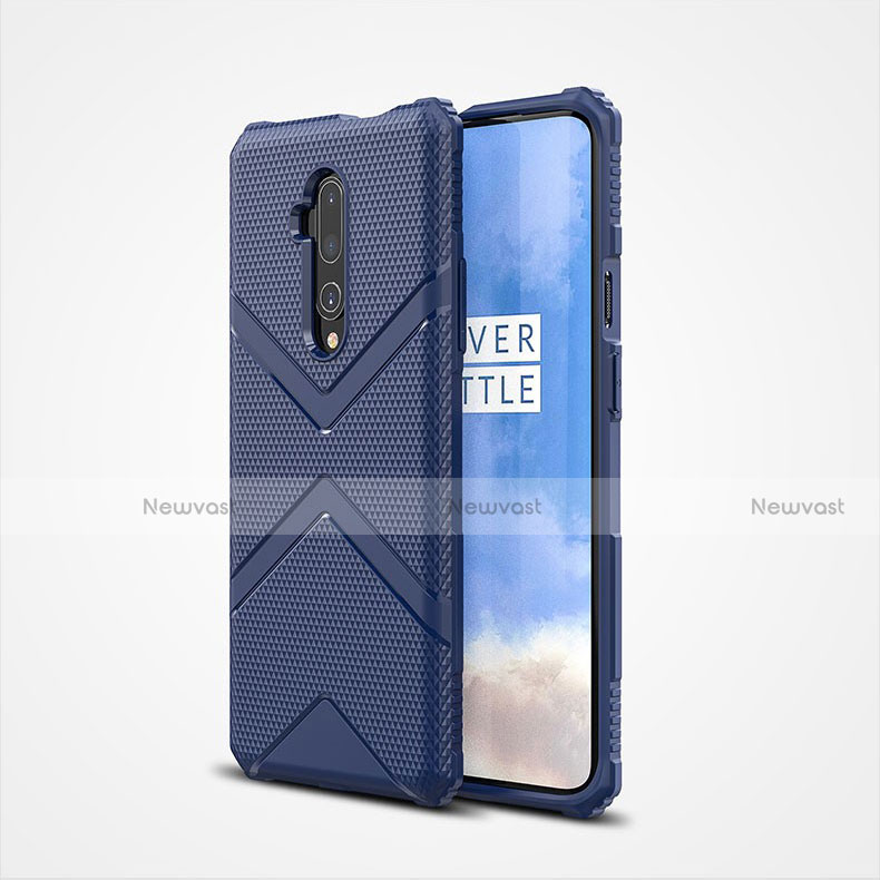 Ultra-thin Silicone Gel Soft Case 360 Degrees Cover C03 for OnePlus 7T Pro Blue