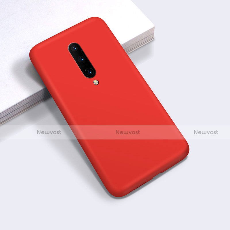 Ultra-thin Silicone Gel Soft Case 360 Degrees Cover C03 for OnePlus 8 Red