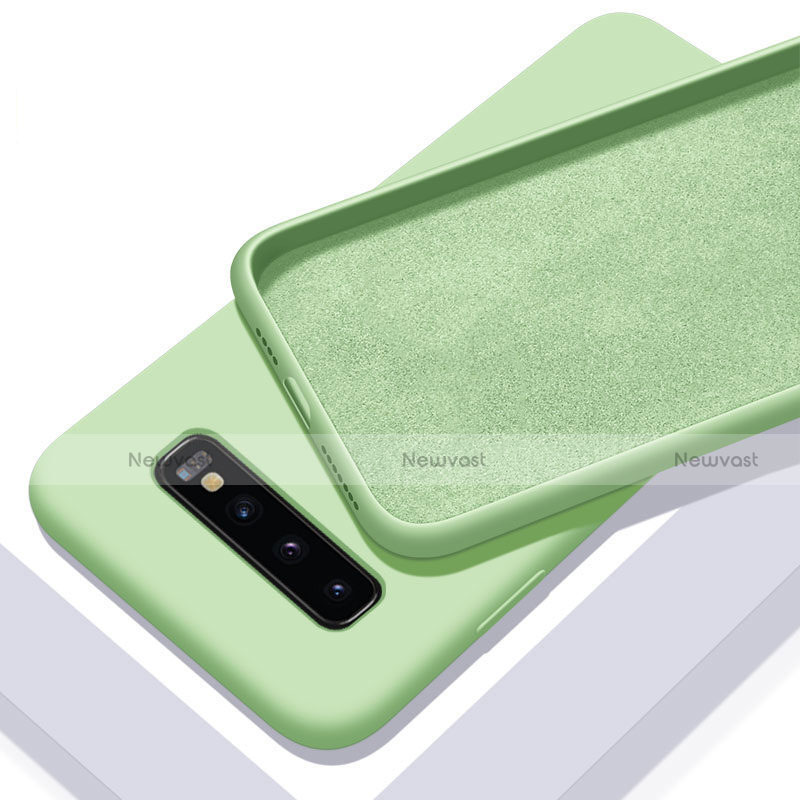 Ultra-thin Silicone Gel Soft Case 360 Degrees Cover C03 for Samsung Galaxy S10 5G Green