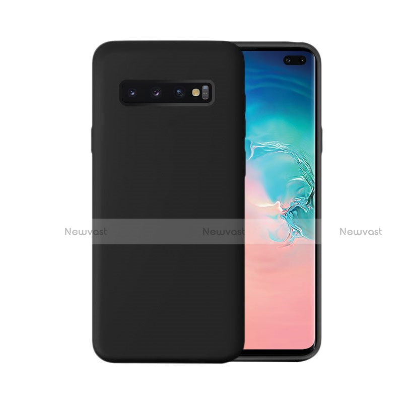 Ultra-thin Silicone Gel Soft Case 360 Degrees Cover C03 for Samsung Galaxy S10 Plus Black