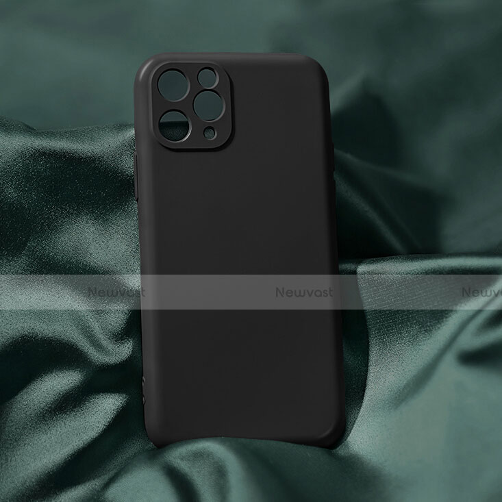 Ultra-thin Silicone Gel Soft Case 360 Degrees Cover C04 for Apple iPhone 11 Pro Max Black