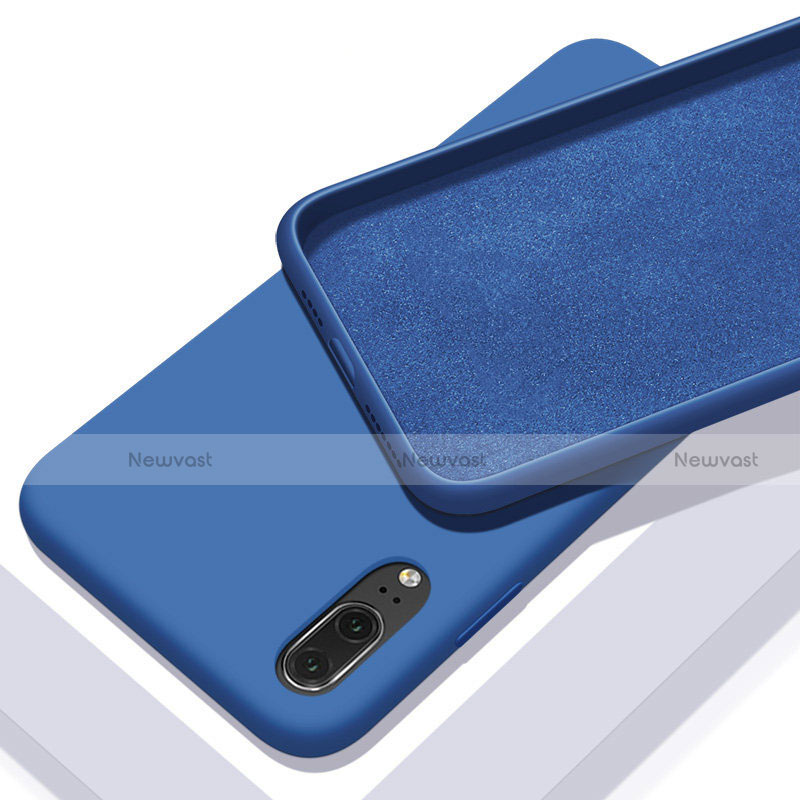 Ultra-thin Silicone Gel Soft Case 360 Degrees Cover C04 for Huawei P20 Blue