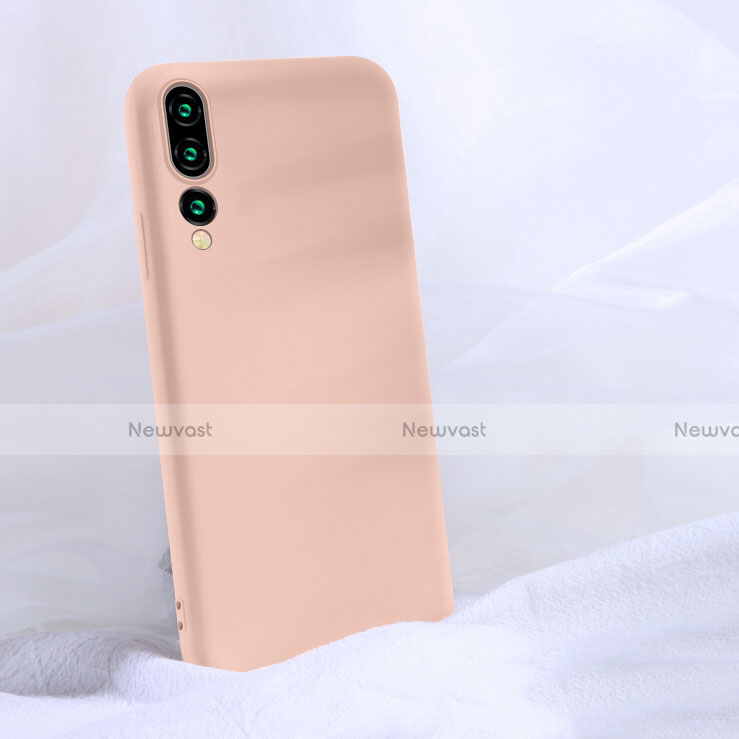 Ultra-thin Silicone Gel Soft Case 360 Degrees Cover C04 for Huawei P20 Pro Pink