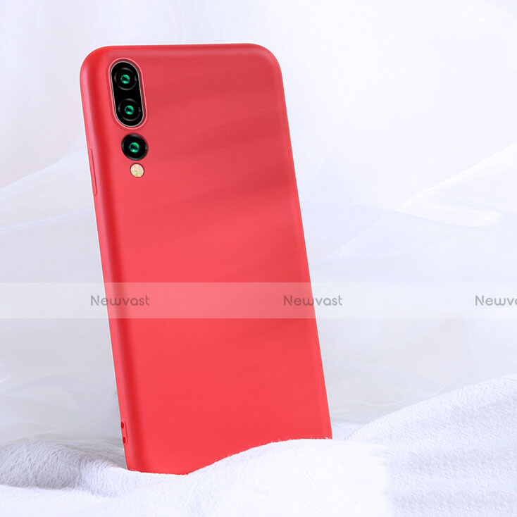 Ultra-thin Silicone Gel Soft Case 360 Degrees Cover C04 for Huawei P20 Pro Red
