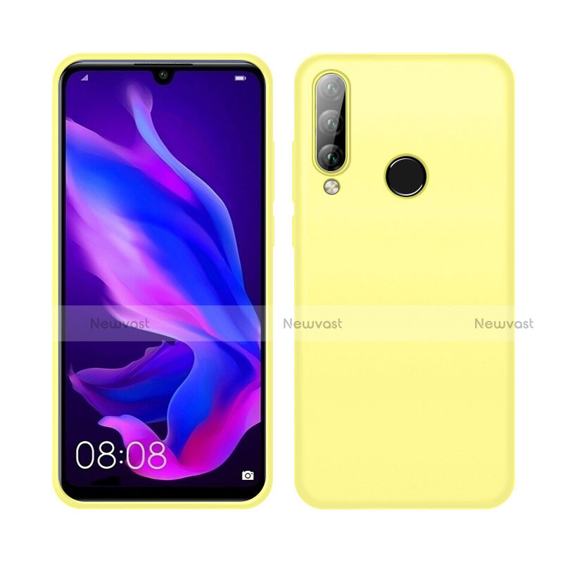 Ultra-thin Silicone Gel Soft Case 360 Degrees Cover C04 for Huawei P30 Lite New Edition Yellow