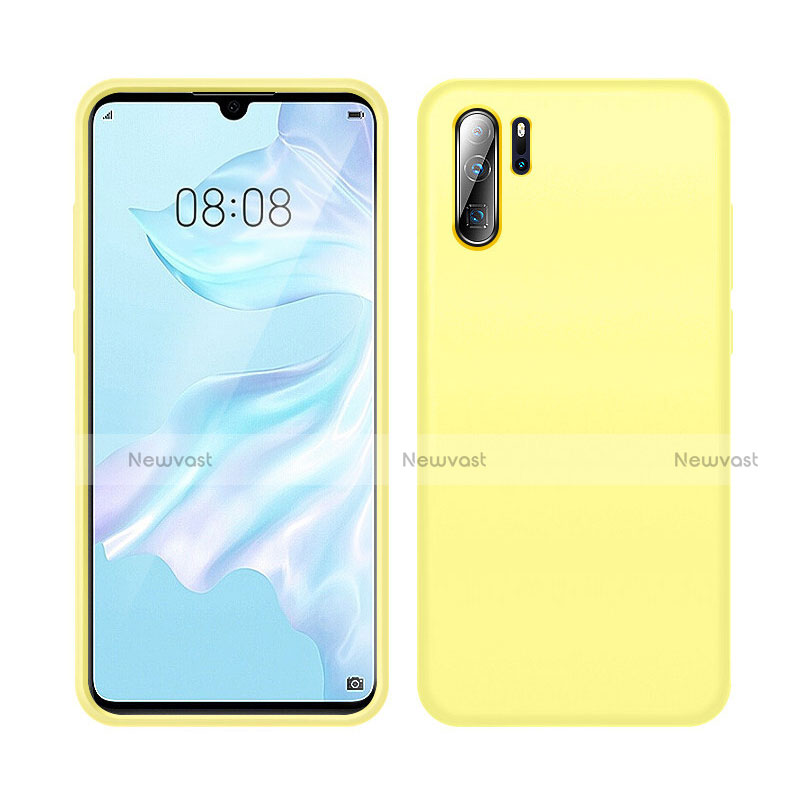 Ultra-thin Silicone Gel Soft Case 360 Degrees Cover C04 for Huawei P30 Pro Yellow
