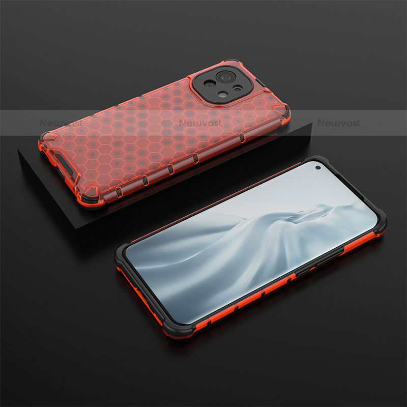 Ultra-thin Silicone Gel Soft Case 360 Degrees Cover C04 for Xiaomi Mi 11 5G Red