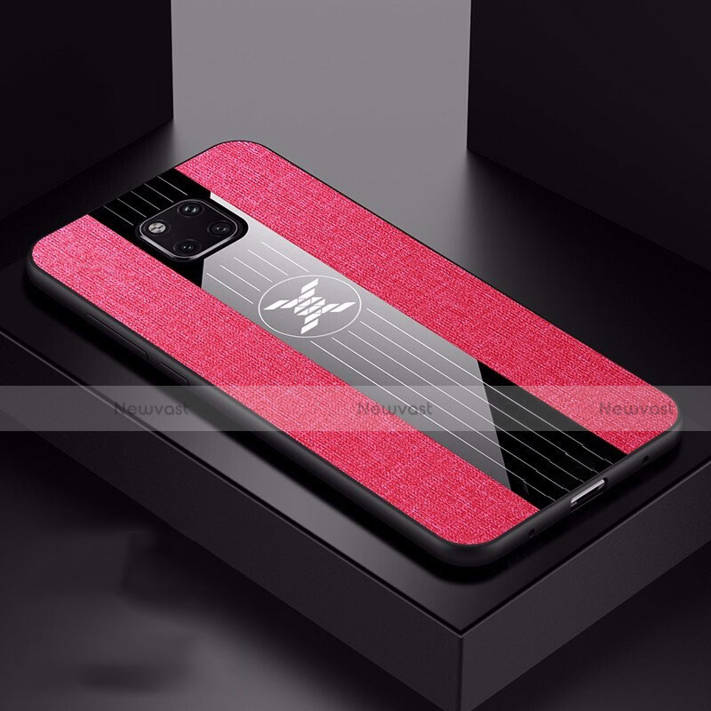 Ultra-thin Silicone Gel Soft Case 360 Degrees Cover C05 for Huawei Mate 20 Pro Hot Pink