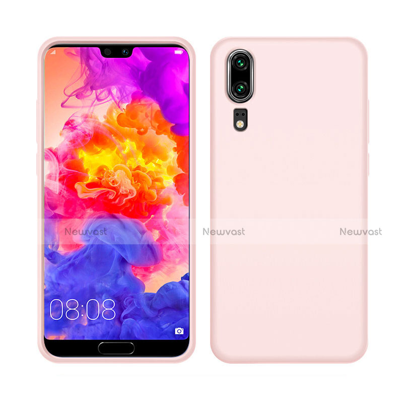 Ultra-thin Silicone Gel Soft Case 360 Degrees Cover C05 for Huawei P20 Pink
