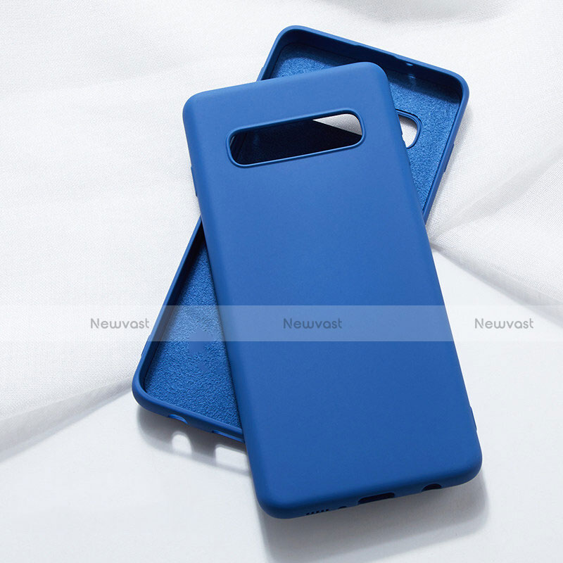 Ultra-thin Silicone Gel Soft Case 360 Degrees Cover C05 for Samsung Galaxy S10 Blue