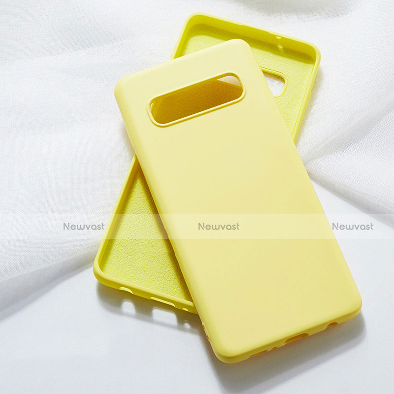 Ultra-thin Silicone Gel Soft Case 360 Degrees Cover C05 for Samsung Galaxy S10 Yellow