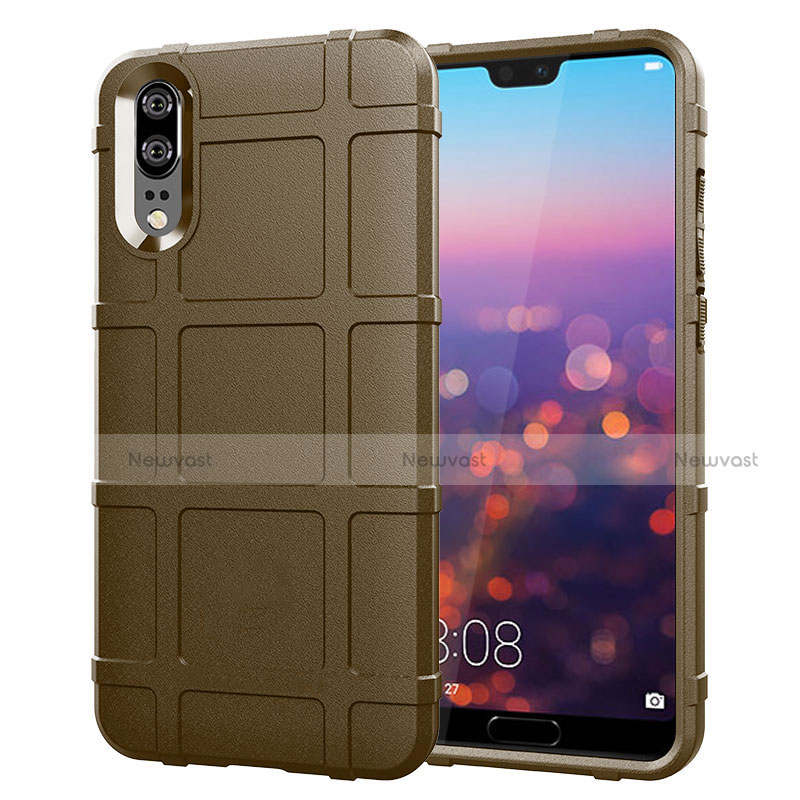 Ultra-thin Silicone Gel Soft Case 360 Degrees Cover C06 for Huawei P20 Brown