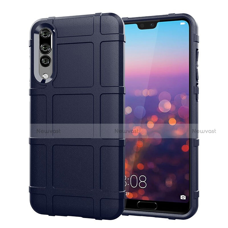 Ultra-thin Silicone Gel Soft Case 360 Degrees Cover C06 for Huawei P20 Pro Blue