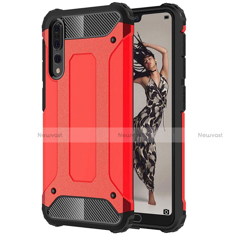 Ultra-thin Silicone Gel Soft Case 360 Degrees Cover C07 for Huawei P20 Pro Red