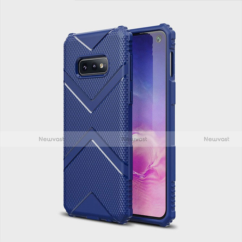 Ultra-thin Silicone Gel Soft Case 360 Degrees Cover C07 for Samsung Galaxy S10e Blue
