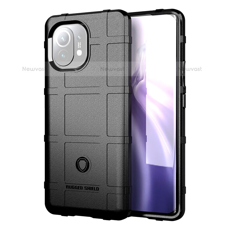 Ultra-thin Silicone Gel Soft Case 360 Degrees Cover C07 for Xiaomi Mi 11 5G Black